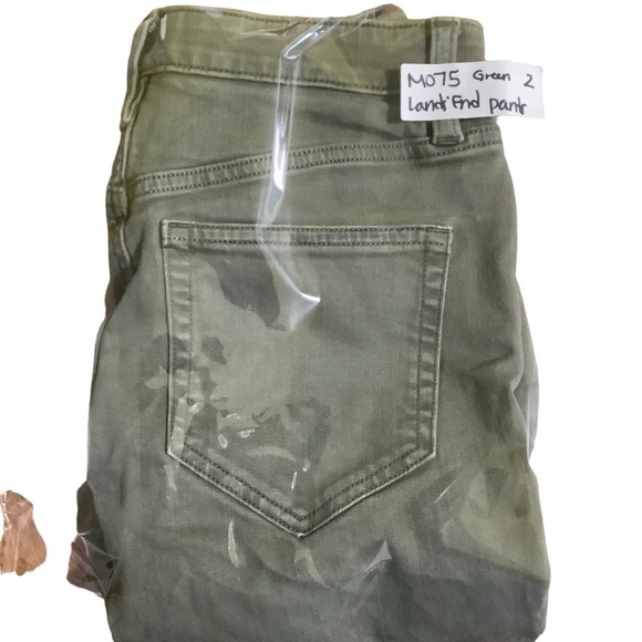 Lands’ End Jeans Sz 2 Green Slim Cut - Picture 8 of 8